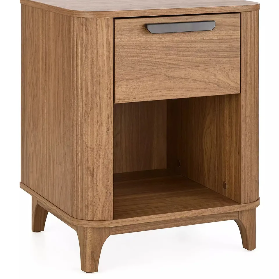 CARINA 1 DRAWER BEDSIDE CHEST - MID OAK