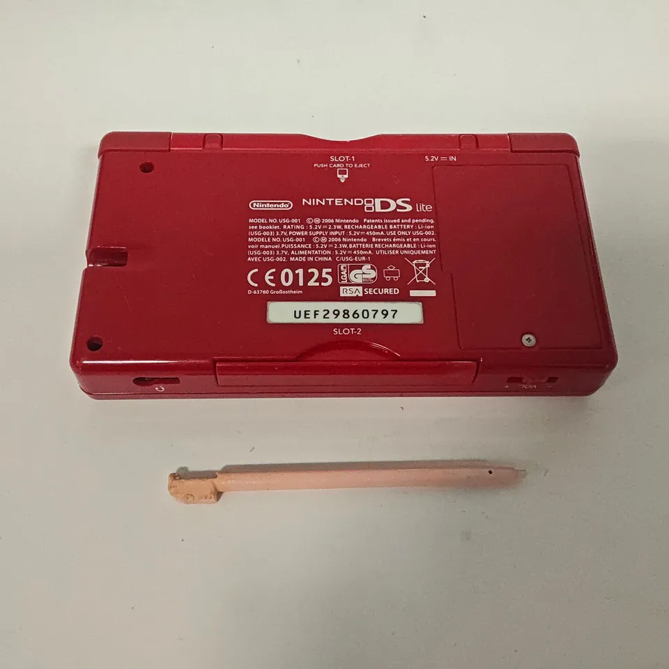 UNBOXED NINTENDO DS LITE IN RED - USG-001