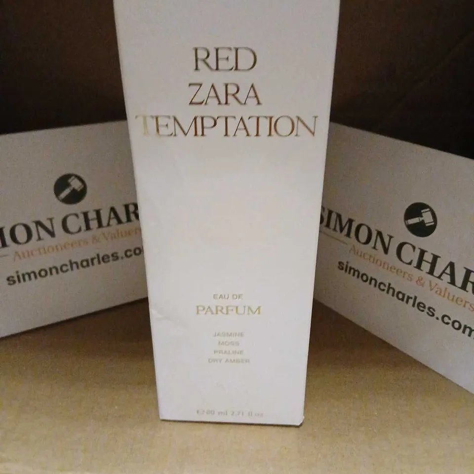 BOXED AND SEALED RED ZARA TEMPTATION EAU DE PARFUM 80ML