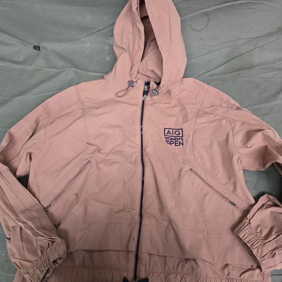 ADIDAS AIG WOMENS OPEN HOODED JACKET IN BROWN - UK L 16-18