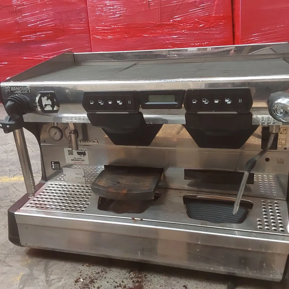 RANCILIO CLASSE 7E 2 GROUP COMMERCIAL COFFEE MACHINE WITH ISTEAM