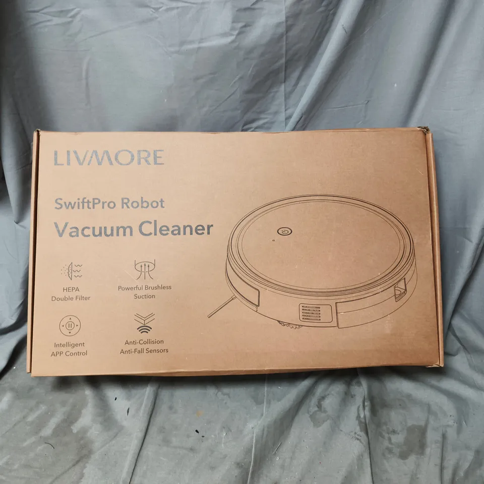 LIVMORE SWIFTPRO ROBOT VACUUM CLEANER – BOXED