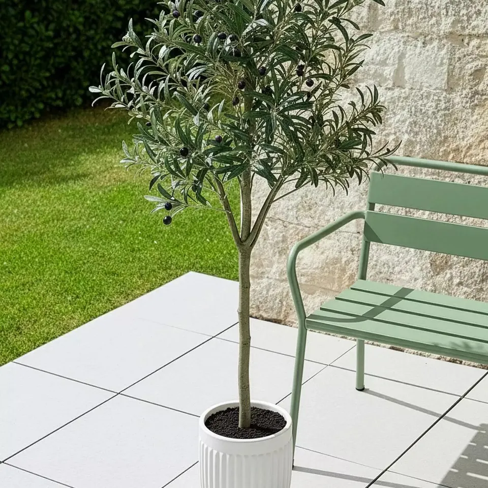 183CM FAUX OLIVE POTTED TREE - OUTDOOR/INDOOR