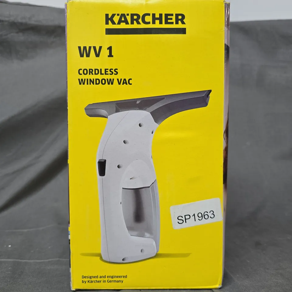 BOXED KARCHER WV1 CORDLESS WINDOW VAC