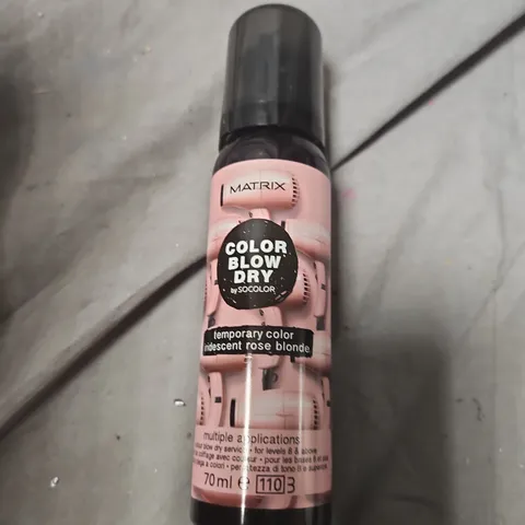 BOX OF APPROXIMATELY 24 MATRIX COLOR BLOW DRY TEMPORARY COLOR SPRAY – IRIDESCENT ROSE BLONDE, 70ML 