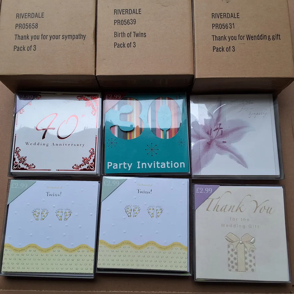 PALLET CONTAINING 12 MULTI-PACK BOXES OF ASSORTED EVENT STATIONARY SETS