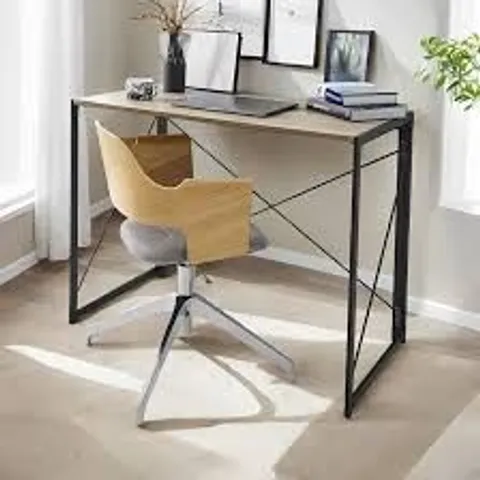 BOXED DIRECT ONLINE HOUSEWARE HOUSE OF HOME FOLDING DESK – PORTABLE MULTIFUNCTION COMPUTER TABLE FOR HOME OFFICE, SPACE-SAVING WRITING DESK WITH EASY STORAGE, NO ASSEMBLY NEEDED