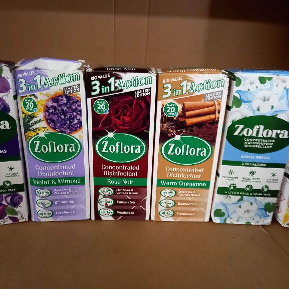 LOT OF 6 500ML ZOFLORA CONCENTRED DISINFECTANTS