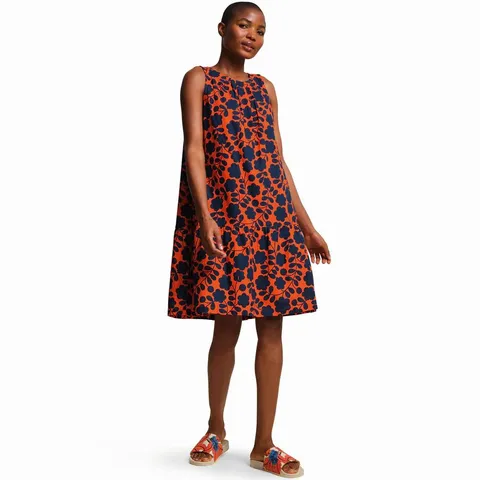 REGATTA WOMENS ORLA KIELY BOLD PATTERN DRESS ORANGE FLORAL SIZE 18