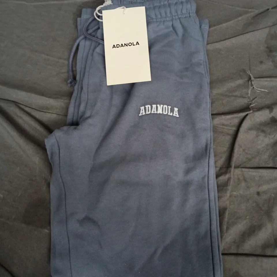 ADANOLA JOGGERS – BLUE WITH LOGO EMBROIDERY