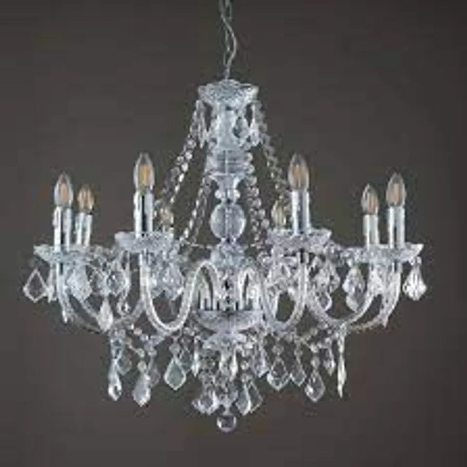 BOXED LOUISE CHANDALIER CLEAR ACRYLIC