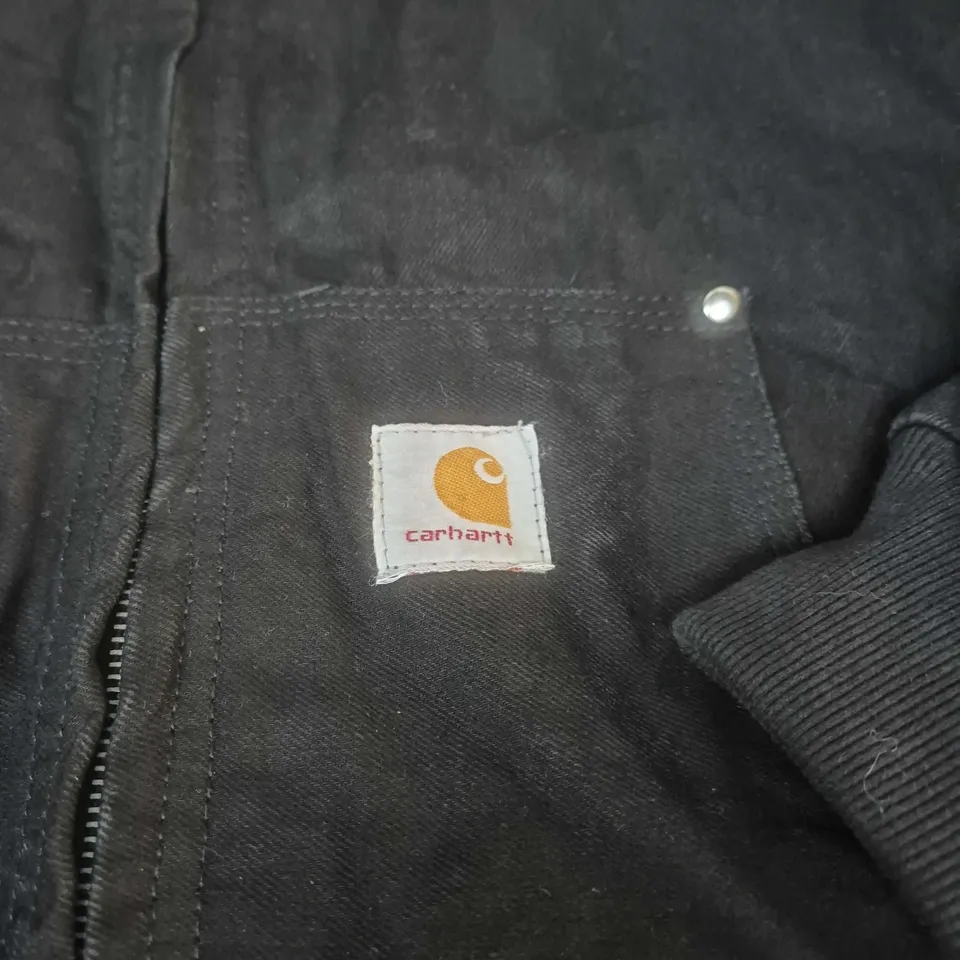 CARHARTT BLACK HOODED JACKET - SIZE UNSPECIFIED