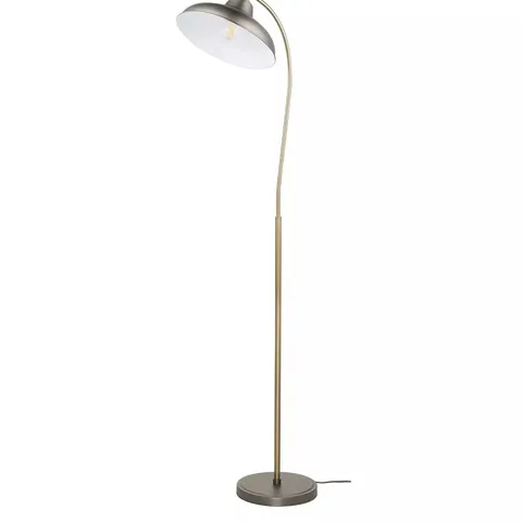 HEMSTONE FLOOR LAMP - PEWTER/ANTIQUE BRASS