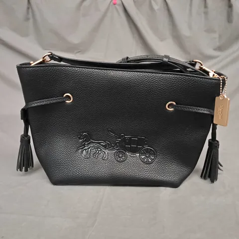 WOMENS LEATHER COACH SHOULDER BAG