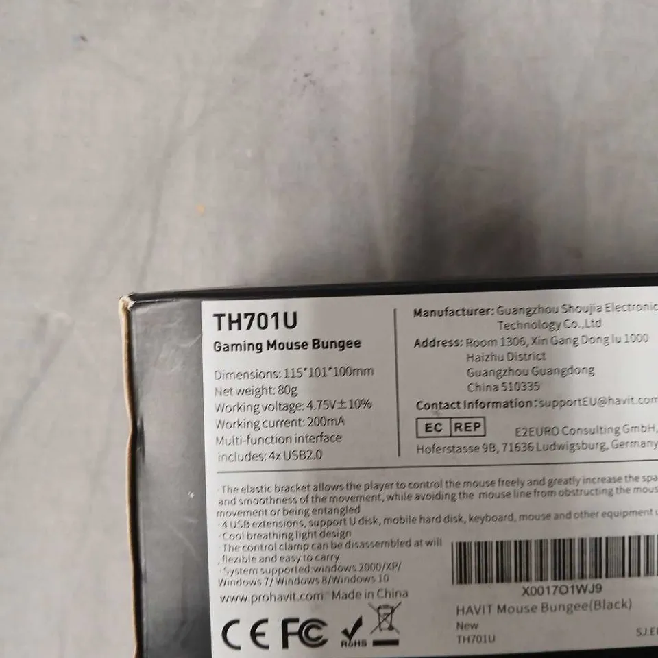 HAVIT TH701U GAMING MOUSE BUNGEE – BLACK