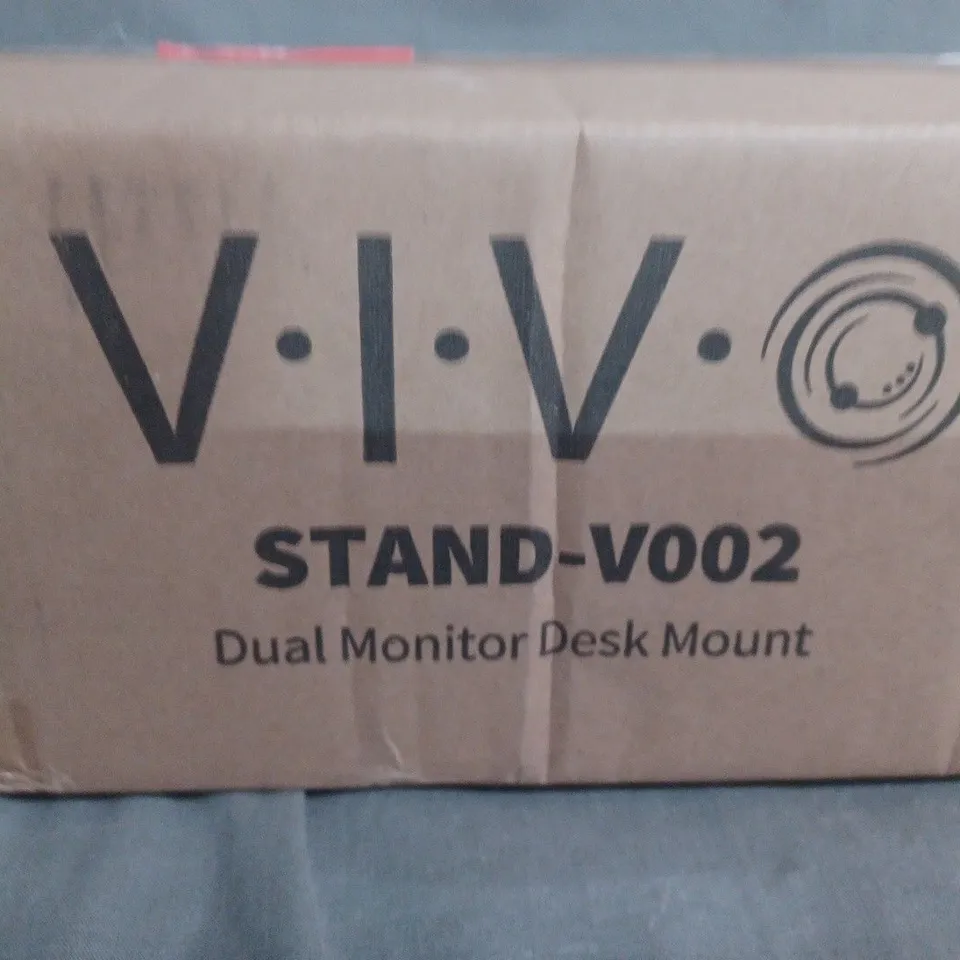 VIV STAND-V002 DUAL MONITOR DESK MOUNT – BOXED
