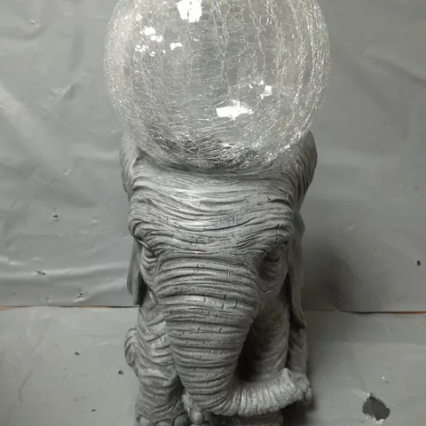 BOXED SMART SOLAR ELEPHANT ORB GARDEN DECORATION