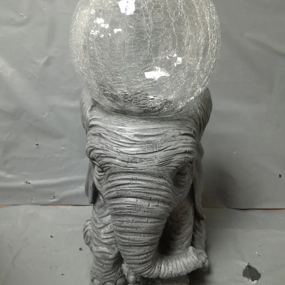 BOXED SMART SOLAR ELEPHANT ORB GARDEN DECORATION