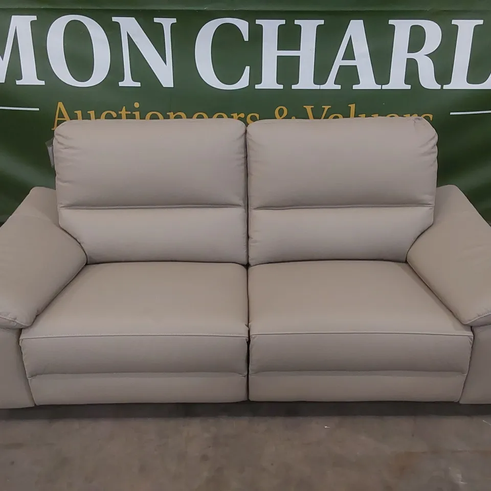 DESIGNER PAVILION 3 SEATER ELECTRIC RECLINER LEATHER UPHOLSTERED SOFA