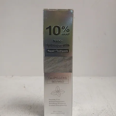 FLOURIDE-FREE TOOTHPASTE – NANO-HYDROXYAPATITE 10% NHAP, MINT FLAVOR (BOXED)