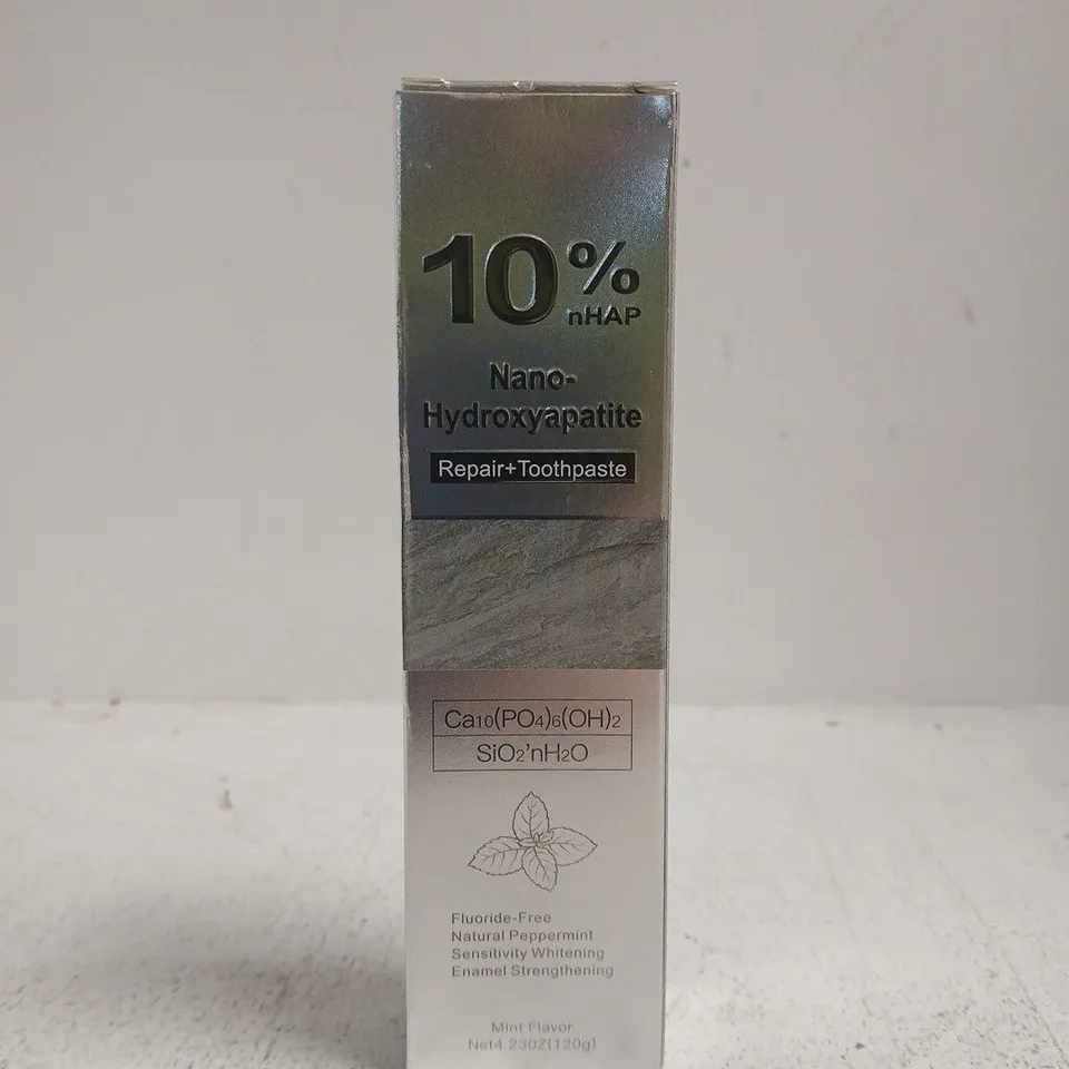 FLOURIDE-FREE TOOTHPASTE – NANO-HYDROXYAPATITE 10% NHAP, MINT FLAVOR (BOXED)