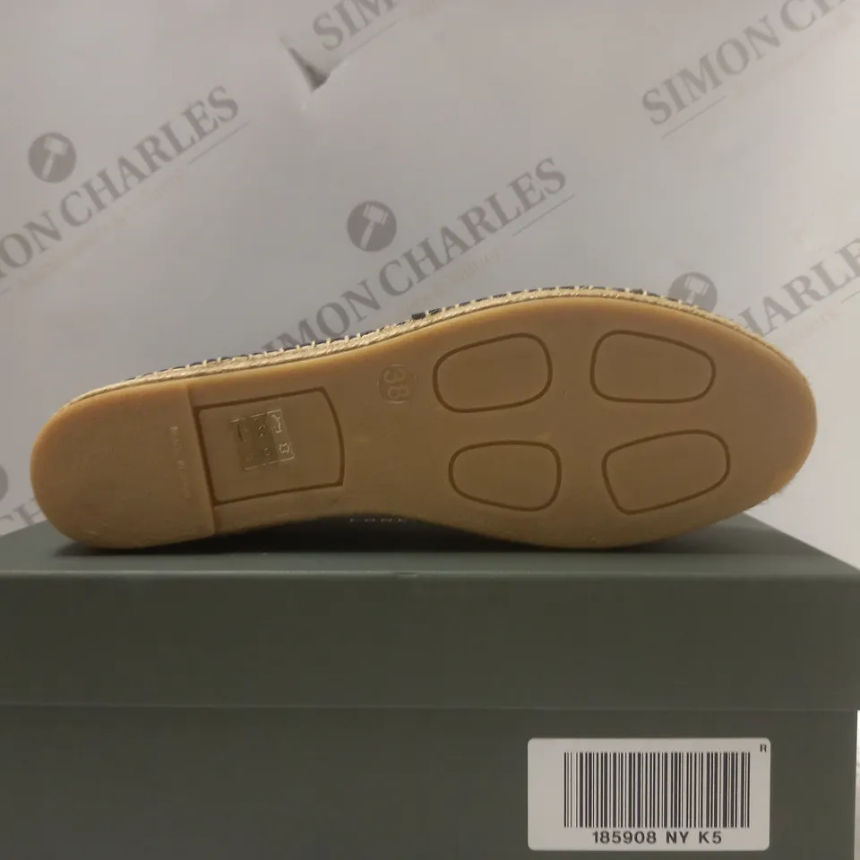 BOXED HOBBS ALICIA ESPADRILLE IN NAVY - SIZE 5