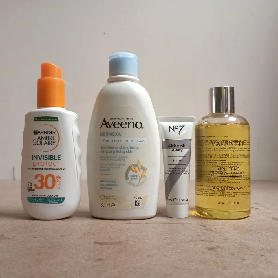 APPROXIMATELY 18 ASSORTED COSMETIC ITEMS TO INCLUDE AVEENO, NO7, ETC - COLLECTION ONLY