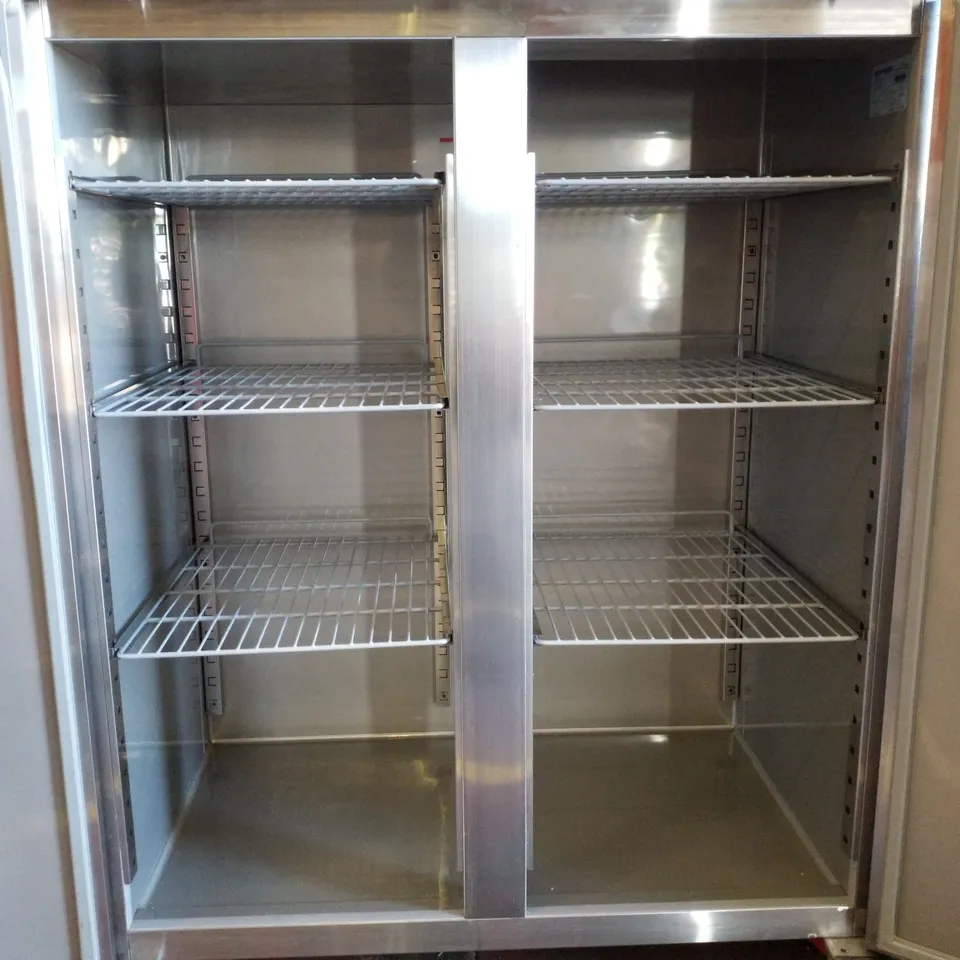 GENFROST DOUBLE DOOR UPRIGHT FRIDGE S/STEEL
