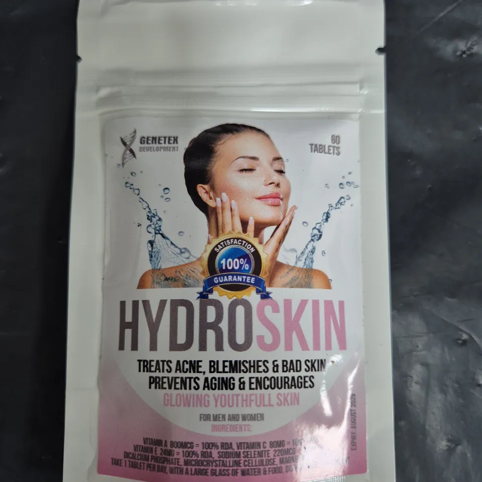 BOX OF APPROXIMATELY 70 PACKS OF CUTS-N-GAINS TABLETS - HYDROSKIN (60 TABLETS PER PACK)