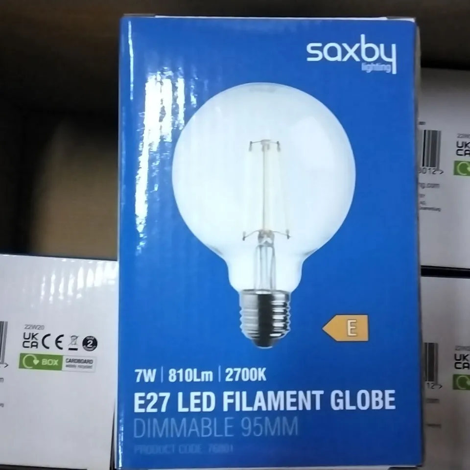 BOX OF 6 7W E27 VINTAGE EDISON LED GLOBE LIGHT BULB