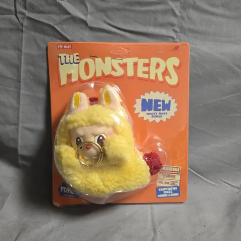POP MART THE MONSTERS EARPHONE CASE – PLUSH YELLOW MONSTER