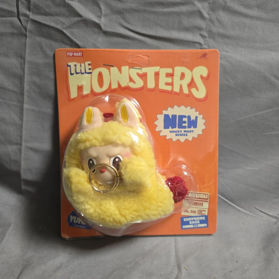 POP MART THE MONSTERS EARPHONE CASE – PLUSH YELLOW MONSTER