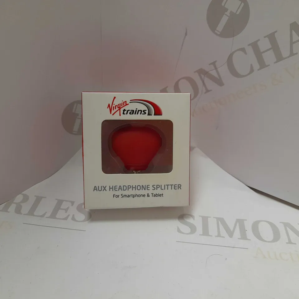 BOX OF APROX 10 VIRGIN TRAINS AUX HEADPHONES SPLITTERS 3.5MM