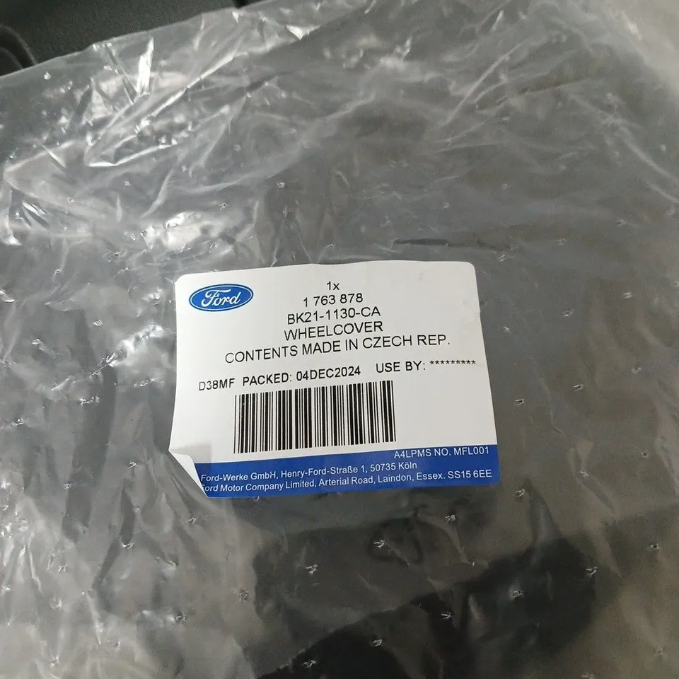 4 X FORD WHEEL COVER / HUBCAP – BLACK – BK21-1130-CA