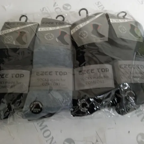 LOT OF4 3-PACKS OF COTTON RICH SOCKS - 6/11