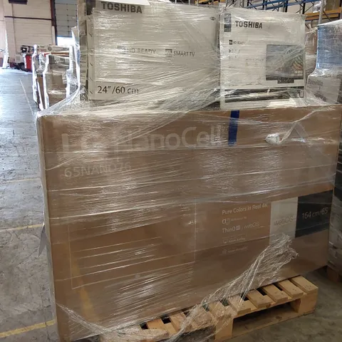 PALLET OF APPROXIMATELY 14 UNPROCESSED RAW RETURN TELEVISIONS TO INCLUDE;