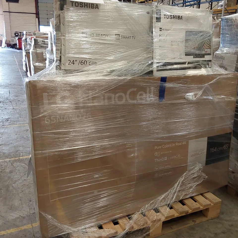 PALLET OF APPROXIMATELY 14 UNPROCESSED RAW RETURN TELEVISIONS TO INCLUDE;