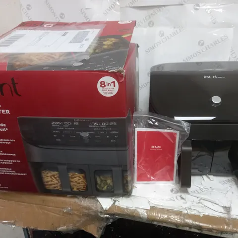 INSTANT VORTEX PLUS DUAL AIR FRYER WITH INSTRUCTIONS - MODEL DAF8132BK