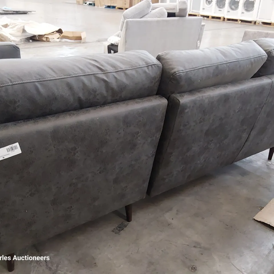 DESIGNER CORNER GROUP GREY FAUX LEATHER 