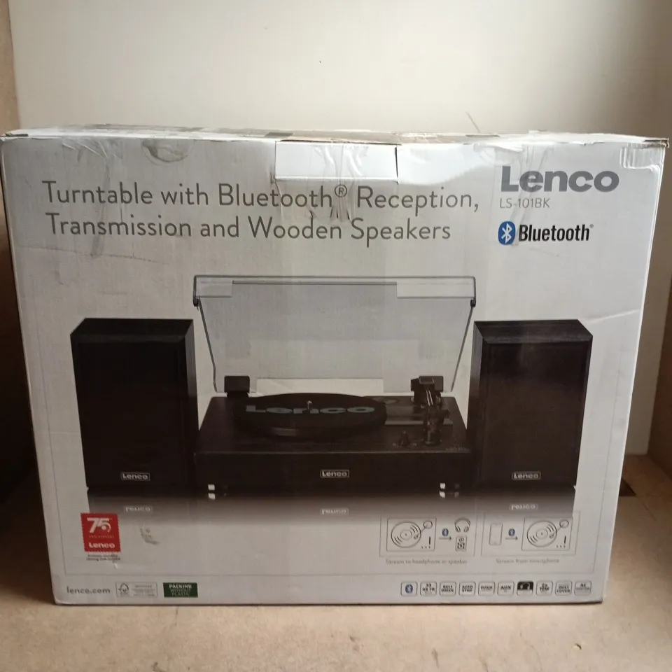 LENCO LS-101BK TURNTABLE WITH BLUETOOTH – BOXED