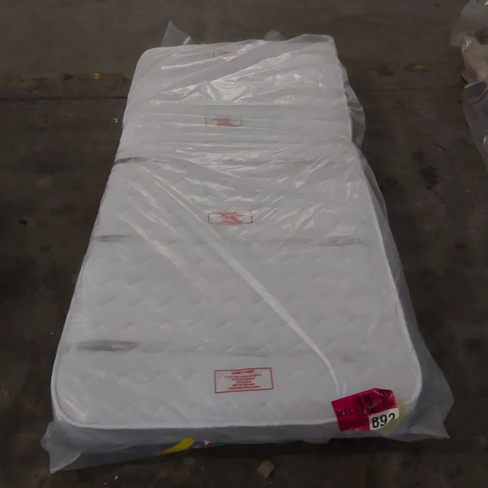 QUALITY BAGGED ROSEBERRY OPEN COIL 3' MATTRESS 