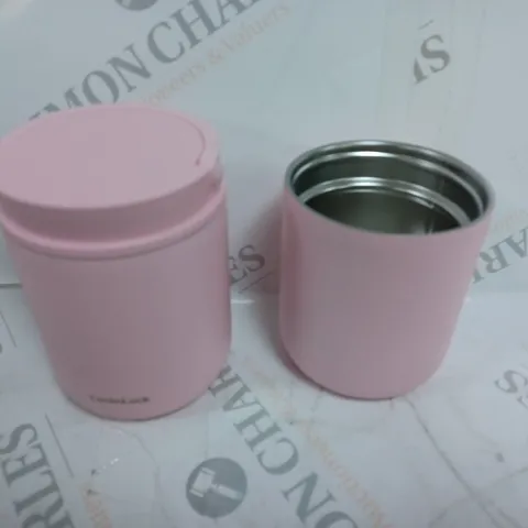 TWO LOCK&LOCK STORAGE JARS IN PINK
