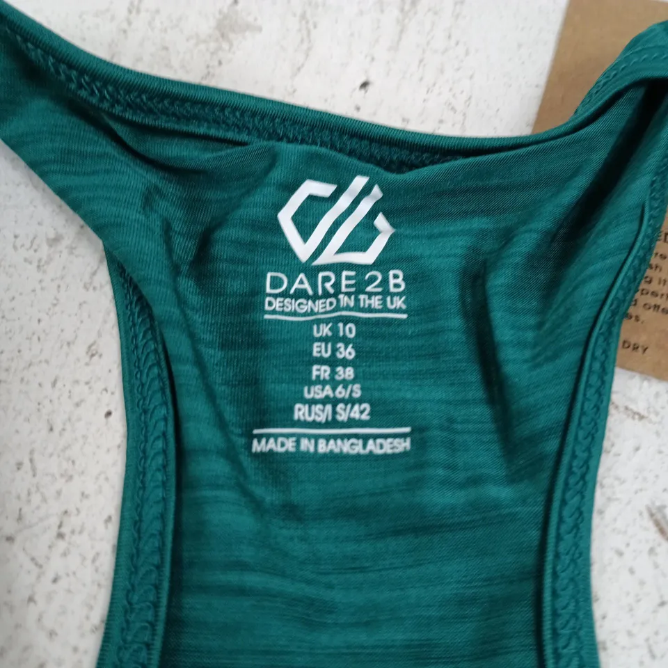 DARE 2B TANK TOP – TEAL GREEN, UK 10 (EU 36)