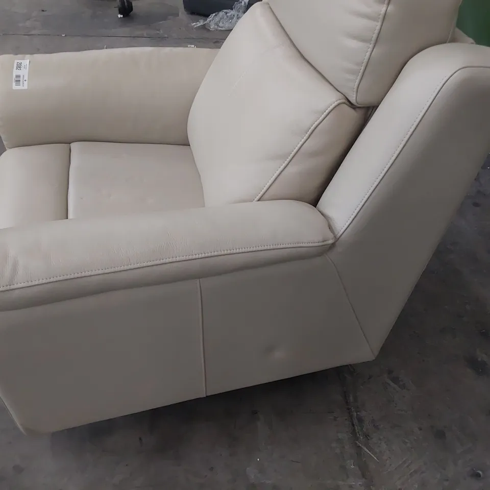 DESIGNER SIENNA POWER RECLINING EASY CHAIR BONE CHINA LEATHER 