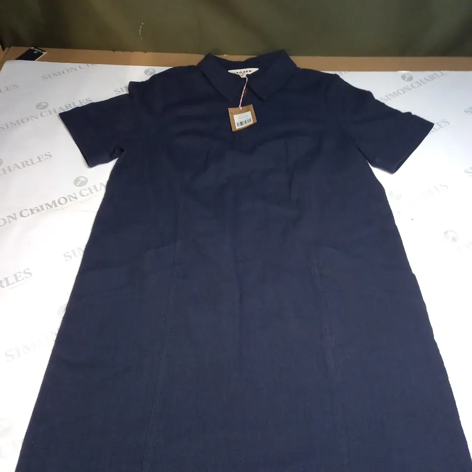 BODEN 1/4 ZIPPED NAVY DRESS SIZE 12R