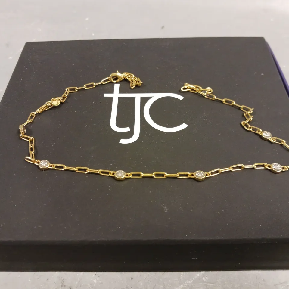 TJC WHITE DIAMOND PURE BRASS NECKLACE 