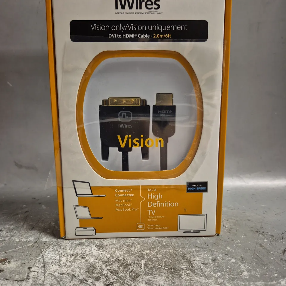 10 BOXED IWIRES DVI TO HDMI CABLES - 2m
