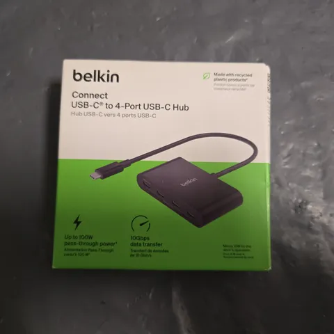 BOXED BELKIN CONNECT USB-C TO 4-PORT USB-C HUB