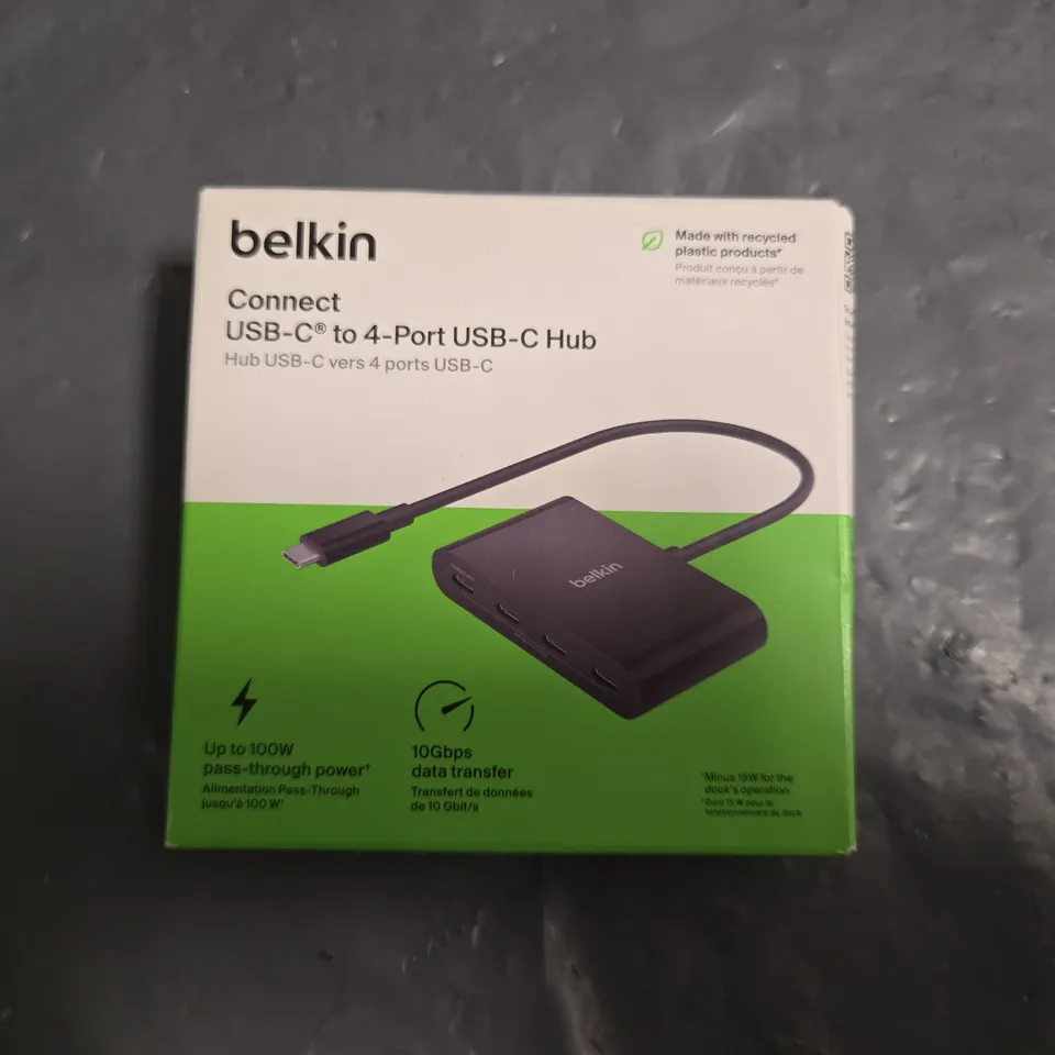 BOXED BELKIN CONNECT USB-C TO 4-PORT USB-C HUB