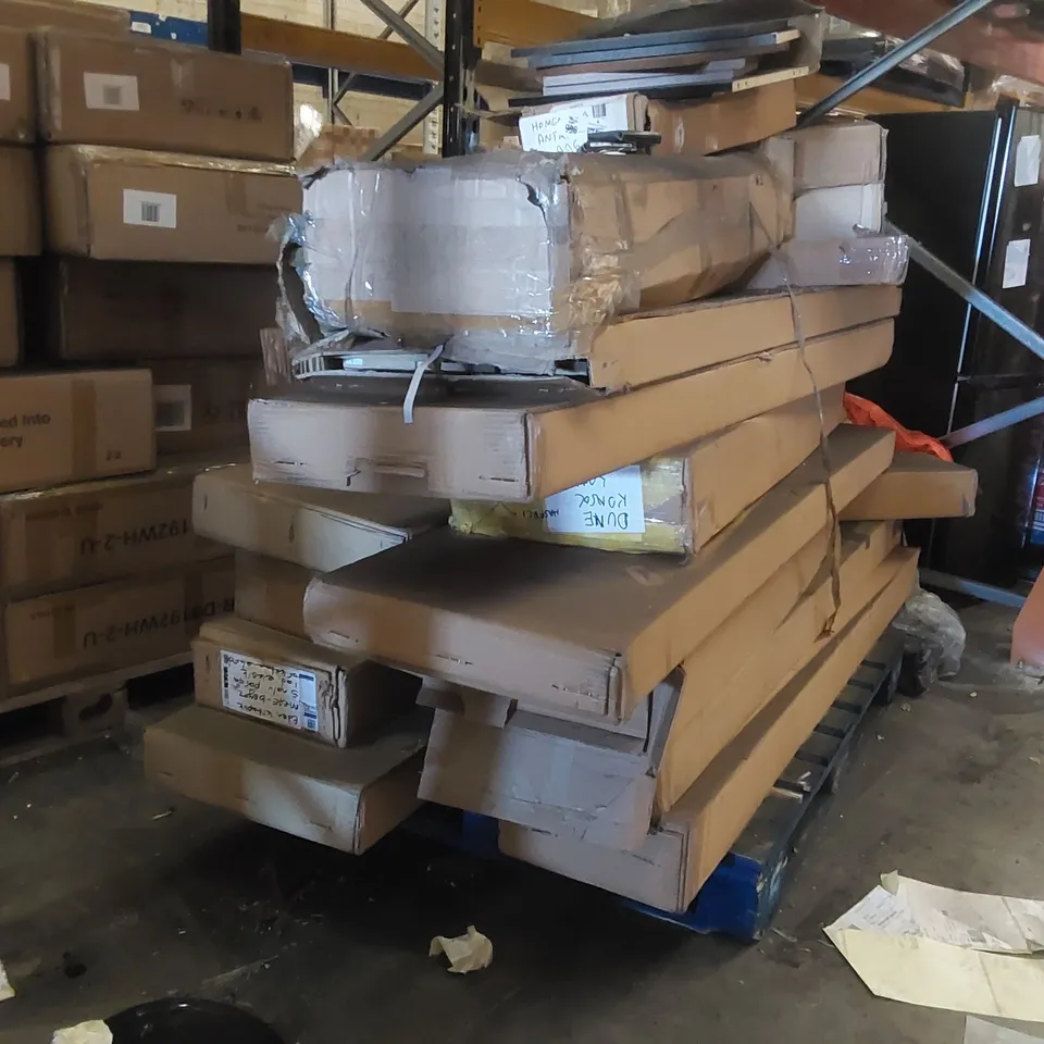 PALLET CONTAINING A VERY LARGE QUANTITY OF DESIGNER FURNITURE PARTS 